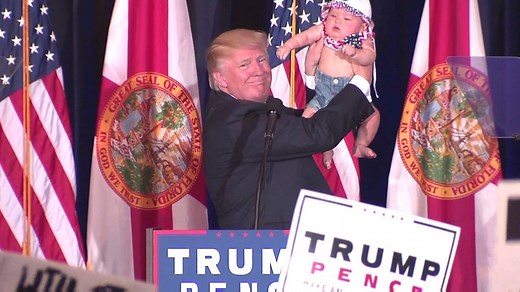 Donald J. Trump is shaking hands and kissing babies in the final stretch of the 2016 election. Read more: http://nbcnews.to/2fG579x | NBC News