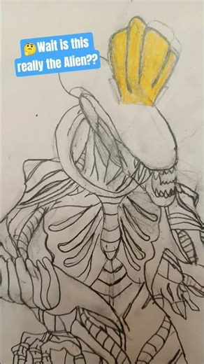 Speed drawing cinema's most iconic monster #art #scifihorror #drawing