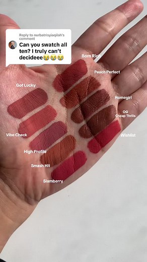 Lipstick Swatch Comparison: Six Stunning Shades