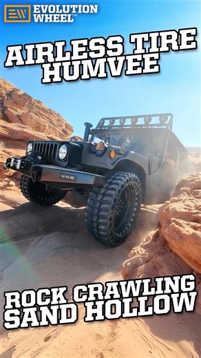Airless Tire Humvee Rock Crawling Sand Hollow