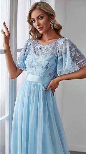 💙 Elegant Light Blue Dresses for Every Special Occasion! #shein #formal #eveningdresses