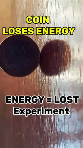 Coin lost energy #energy #coin #science #short #experiment