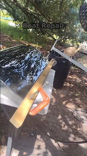 Boat Repair Forming a new plastic windshield