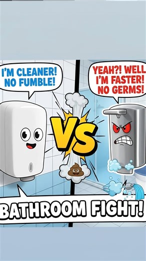 💨 Hand Dryer vs 🚿 Hand Washer – We Finally Talked! #TalkingObjects #FunnyAnimation #shorts #viral