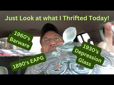1960's Barware, 1890's EAPG, 1930's Depression Glass and My Thoughts about the Wanamaker Building!