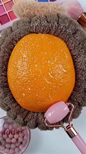 ASMR Orange Makeup Beauty Tutorial