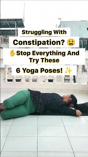 Stop Constipation Fast! 🧘‍♂️ 6 Yoga Poses for Instant Relief ✨ || #YogaForConstipation #GutHealth