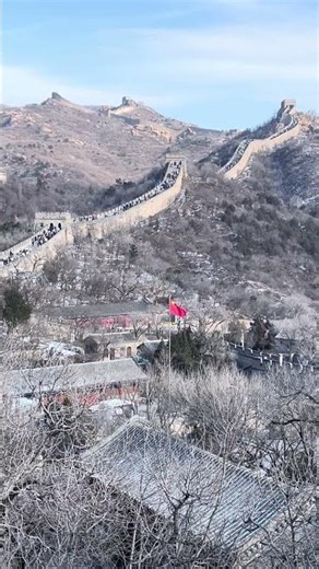 Bandera roja sobre la Gran Muralla (Badaling).