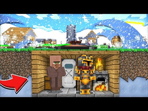 Minecraft DON'T ENTER THE ICE TSUNAMI BUNKER MOD / BUILD UNDERGROUND HOUSE !! Minecraft Mods