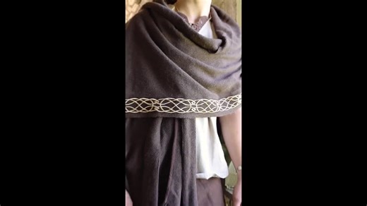Brown Wool Blend Cape | Celtic Knotwork Embroidery - Etsy