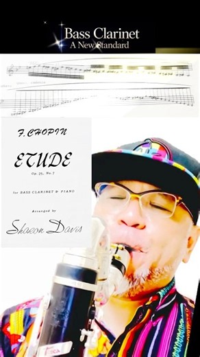 9 Seconds of Chopin / ショパンÉtude Op.25 No.7 #バスクラリネット
