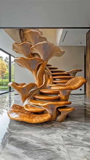 1.3M views · 37K reactions | Wow! A mushroom inspired wooden staircase! 勞 | Inspiring Designs | Facebook