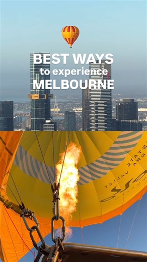 411K views · 471 reactions | 4 of the best ways to experience Melbourne   1. Witness a magical sunset at Point Ormond lookout  2. Climb 88 floors to catch a 360-degree views of Melbourne at Melbourne Skydeck  3. Take a hot air balloon ride over the city Global Ballooning Australia 4. Jump on a Waterbike to experience unique views from the Yarra River | Visit Melbourne | Facebook