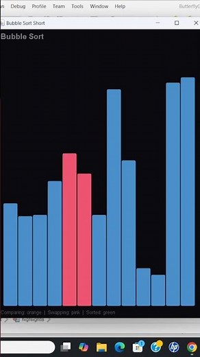 Why Bubble Sort Is So Slow (Visual Explanation) #shorts