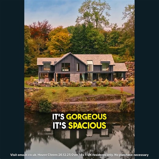 🏡 WIN A £4.5M HOUSE IN THE LAKE DISTRICT £250,000 You could win this enchanting house nestled between Windermere and Kendal, complete with a private lake, sauna, hot tub and £250,000 in cash. Welcome to the Omaze Million Pound House Draw, Lake District, your chance to transform your life this Christmas. And the best part? You'll be supporting the RSPCA to help rehabilitate rescued animals. So, what are you waiting for? Enter now. | Omaze UK