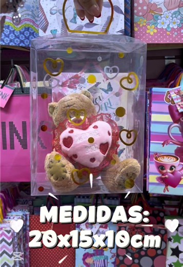 Modelo de Caja de Acetato Talla M para Peluches