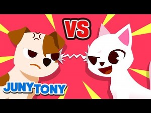 Gatita vs. Perrito | ¡Que Gane el Mejor! | Gato vs Perro | Canción Infantil | JunyTony en español