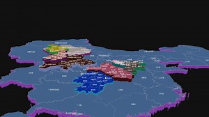 Web前端 Three.js 行政区域地图，无限加载版