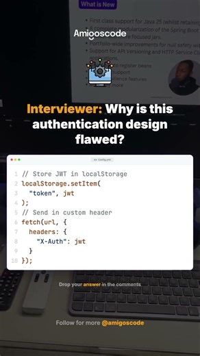Your JWT storage is a security hole #java #codinginterview #programming