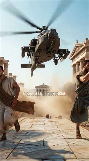 E se você levasse um helicóptero de guerra pra Grécia Antiga?
