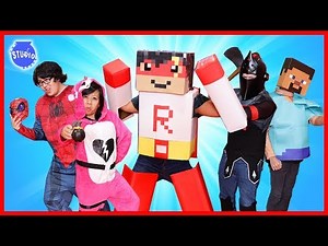 Halloween Costumes Runway Show Video Games Edition! Let's Play FORTNITE, MARIO, ROBLOX Costumes IRL