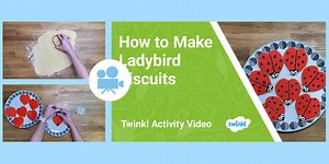EYFS (Ages 3-5) Activity Video: How to Make Ladybird Biscuits Video Lesson