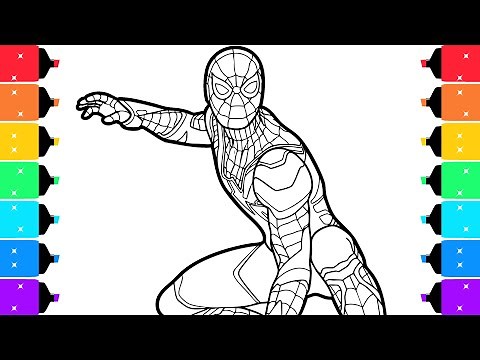 Coloring Spiderman from Avengers Superhero Coloring Pages for Kids