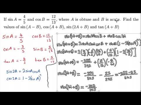 Sum & Difference Identities ~ TRIGONOMETRY
