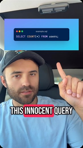 stevencodes | SWE 🧑🏻‍💻 | This innocent SQL query brought our API to its knees. 47 seconds to count 5 million rows?! The Postgres gotcha that every developer needs... | Instagram