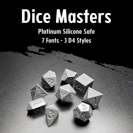Custom 3d-printed Dice Masters | 7-piece Polyhedral Set for Resin Mold Making - Etsy