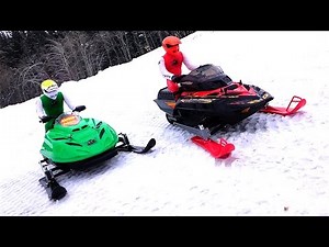 RC ADVENTURES - Dual Radio Control Snowmobiles - Arctic Cat & Ski-Doo MXZ - Brushless & Lipo Power