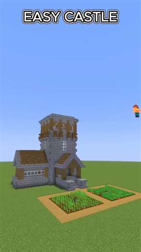 EASY CASTLE ✅️‼️ #funny #minecraft #minecraftbuilding #minecraftshort #minecrafttutorial