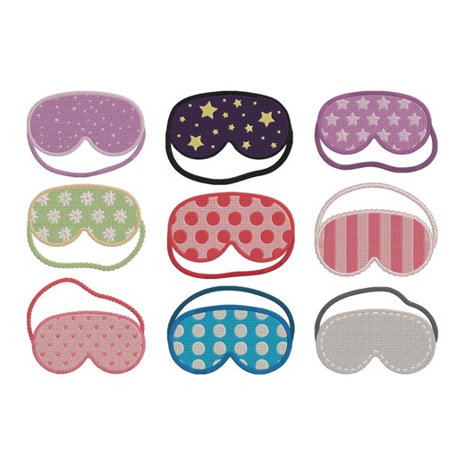 Sleep Mask Embroidery Design, Eye Machine Embroidery File, Pajama Sleep Embroidery Instant Download - Etsy