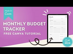 MONTHLY BUDGET TRACKER | Make & Sell Free Printables with Canva