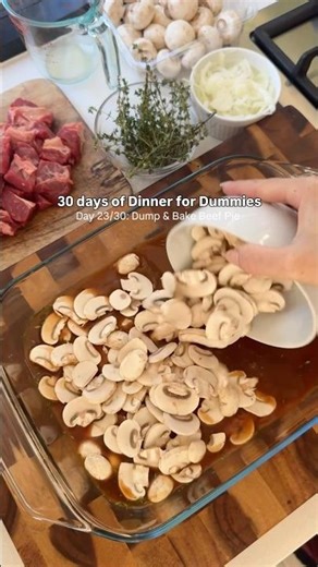 Day 23 - Dinner for Dummies: DUMP & BAKE BEEF PIE 🥧