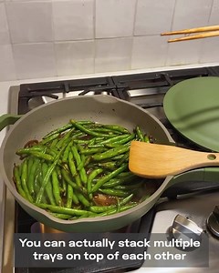 3.3M views · 3.3K reactions | I. LOVE. THE. ALWAYS. PAN. It comes in beautiful colors, the spatula fits perfectly on the pan (NO MESS), and the steamer basket makes my life so much easier! Tonight I'm cooking two of my favorite meals at ONCE in this  magical pan  | Emma Lovewell | Facebook