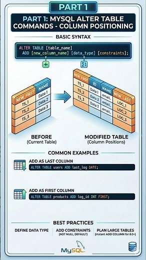 How to Add Columns in MySQL | ALTER TABLE Tutorial (Part 1) #mysql #sql