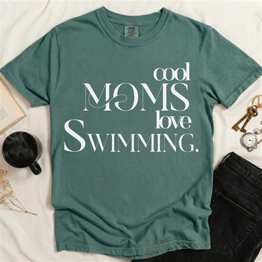 Cool Moms Love Swimming T-shirt, Swim Mama Shirt, Pool Day Sports Mom Tee, Water Lover Mom Apparel, Aquatic Gift for Mom - Etsy