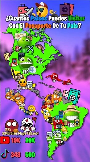 How Many Countries Can You Visit With Your Passport? #mapping #geography #america #shorts