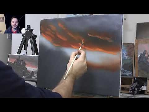Old Castle - Wet on Wet - Full Oil Painting Tutorial - Landscape Painting