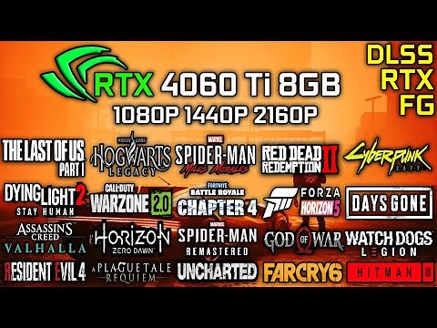 GeForce RTX 4060 Ti 8GB | Test in 20 Games | Ray Tracing & DLSS 3 | 1080p - 1440p & 4K Detailed Test