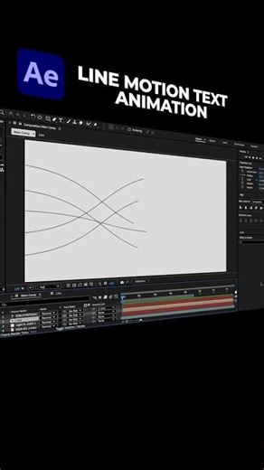 Line Motion Text Animation – After Effects 〰️