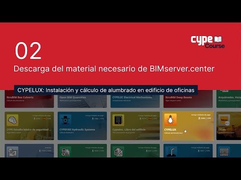 2 - Descarga del material necesario de BIMserver.center | CYPE Curso CYPELUX