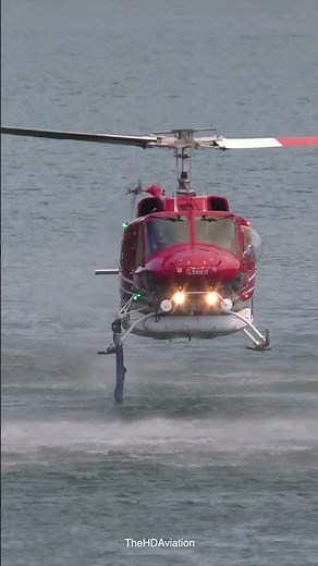 Bell 212 Helicopter - Snorkel Water Pickup - Wildfire Fighting