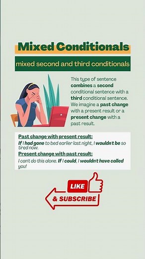THE CONDITIONALS - Mixed Conditional, Check your grammar! #learnenglish #b2english #advancedenglish