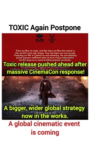 Toxic Release Postponed After Massive CinemaCon Response😭 #Toxic#Yash #ToxicTheMovie #trending#feeds