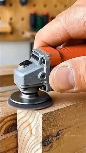 Mini Angle Grinder Smoothing Wood Edge | Micro Wood Lab 🔥#minitools #tools #shorts #MiniAngleGrinder