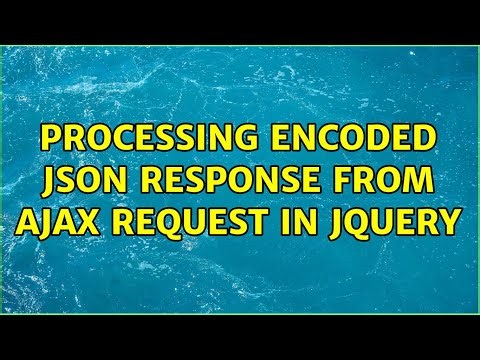 Processing encoded json response from ajax request in jquery