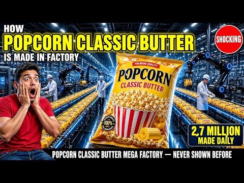 INSIDE THE FACTORY: How POPCORN CLASSIC BUTTER Is Made | Mega Production Process 🍿