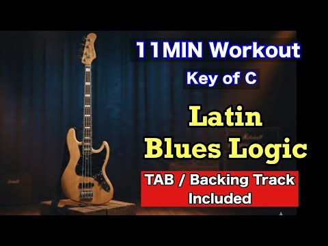 Modern Latin Blues Bass Lines Key of C | 11-Minute Daily Practice with TAB